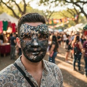 HANDCRAFTED Upcycled Cos-play Full Face Mask Unisex HANDPAINTED Wall Art Decor